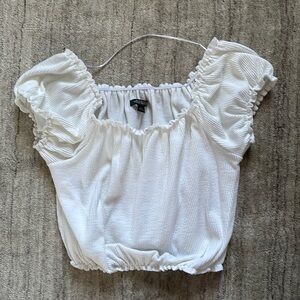 Wild Fable White Ruffle Top